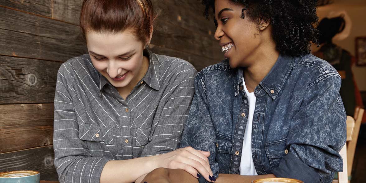 Photo of two women on a date
