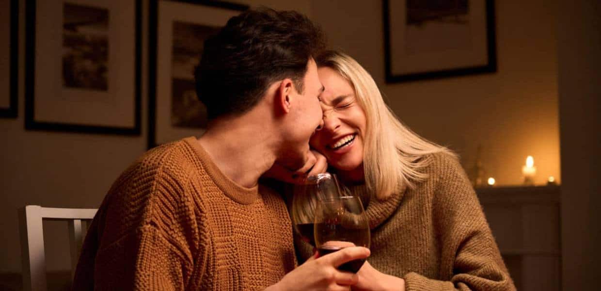 Photo of a laughing couple