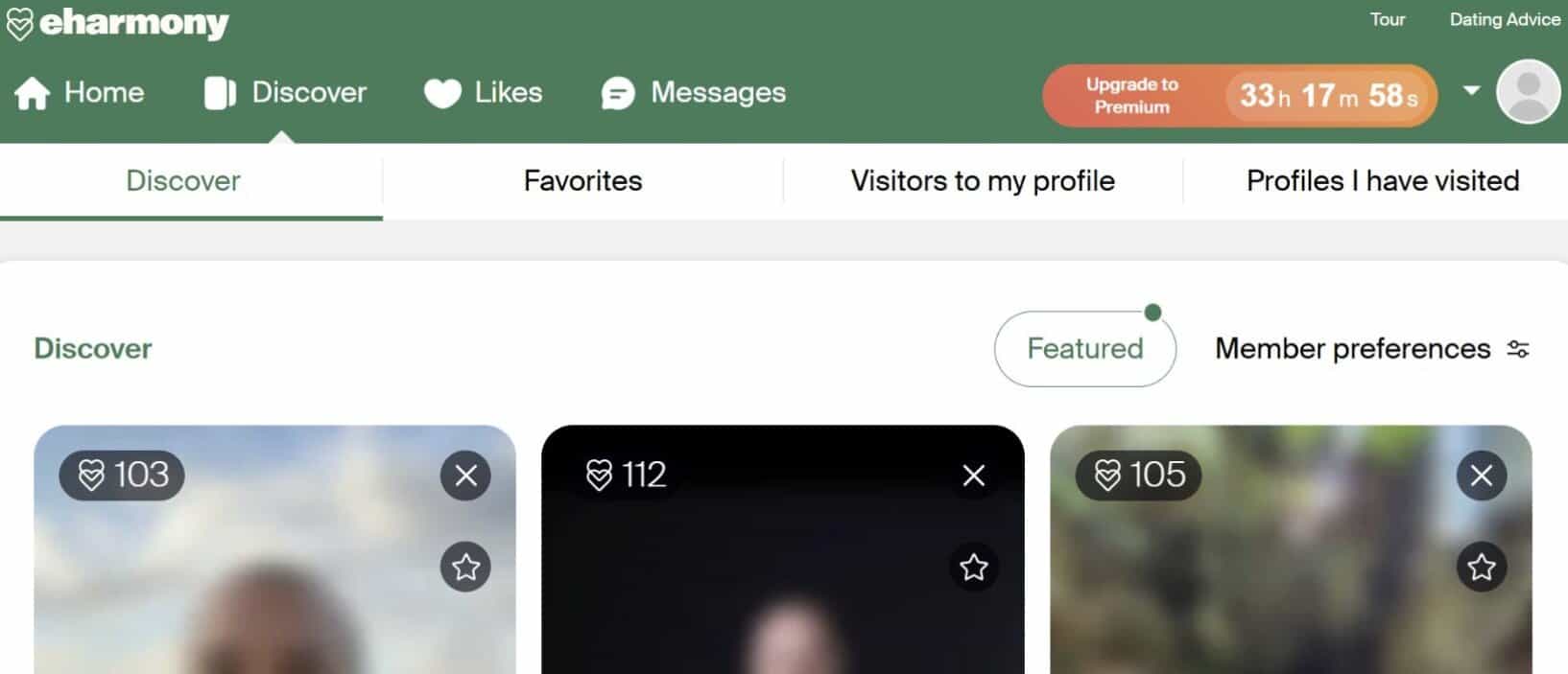 eharmony dashboard