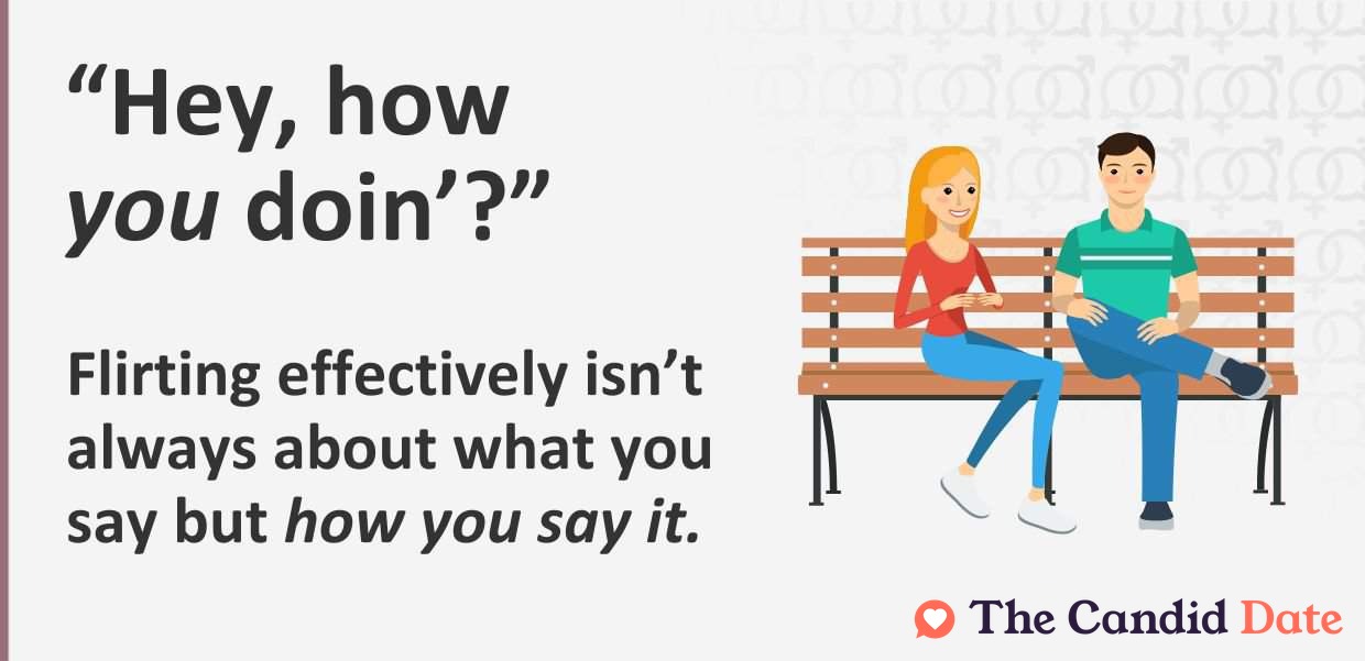 Flirting effectively isn't always about what you say but how you say it.