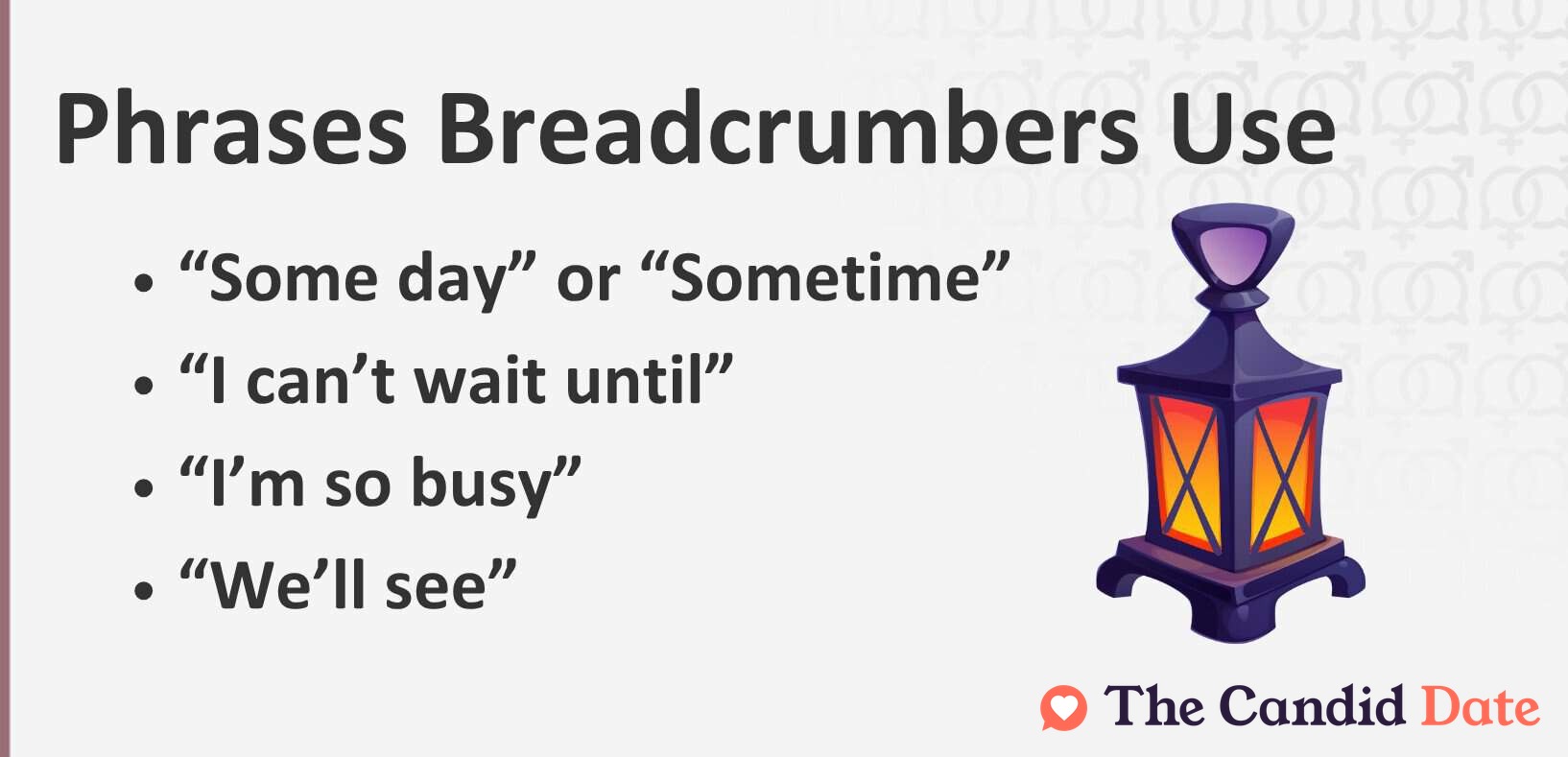 Phrases breadcrumbers use include