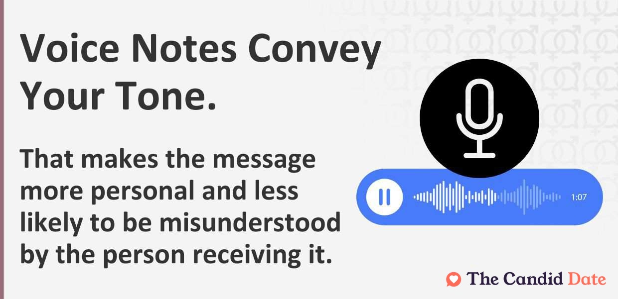 Voice notes make the message more personal and less likely to be misunderstood.