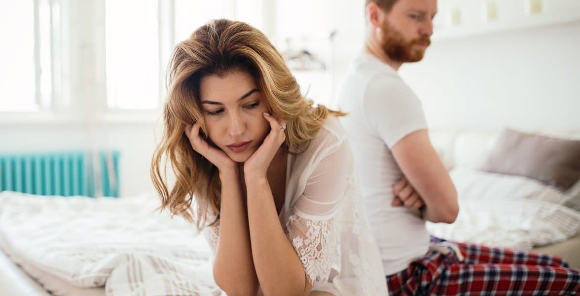 Unhappy couple