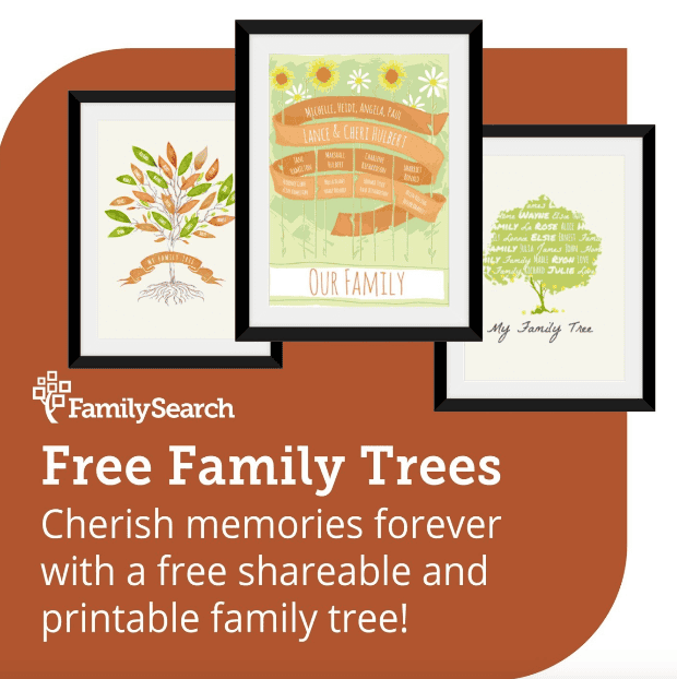 FamilySearch Free Family Trees graphic