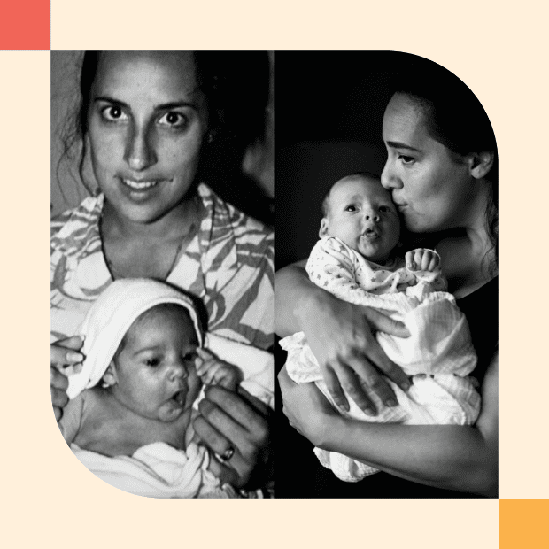 FamilySearch black and white photo of mom and baby