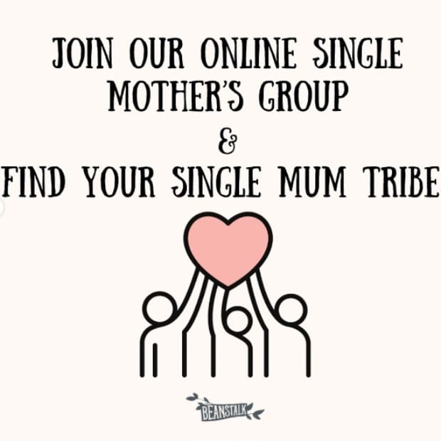 Image from Beanstalk Mums Instagram that says Join Our Online Single Mothers Group and Find Your Single Mum Tribe