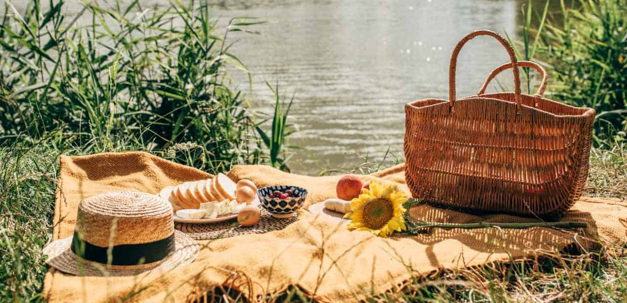 Photo of a picnic by the water