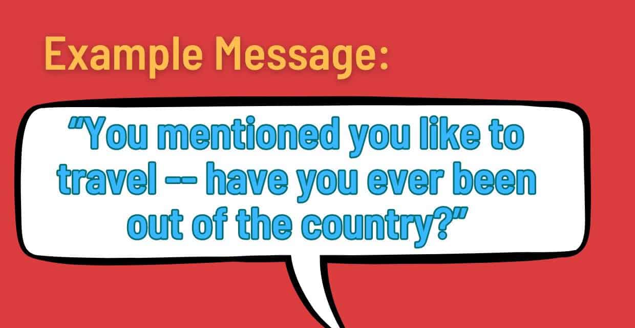 Example message: