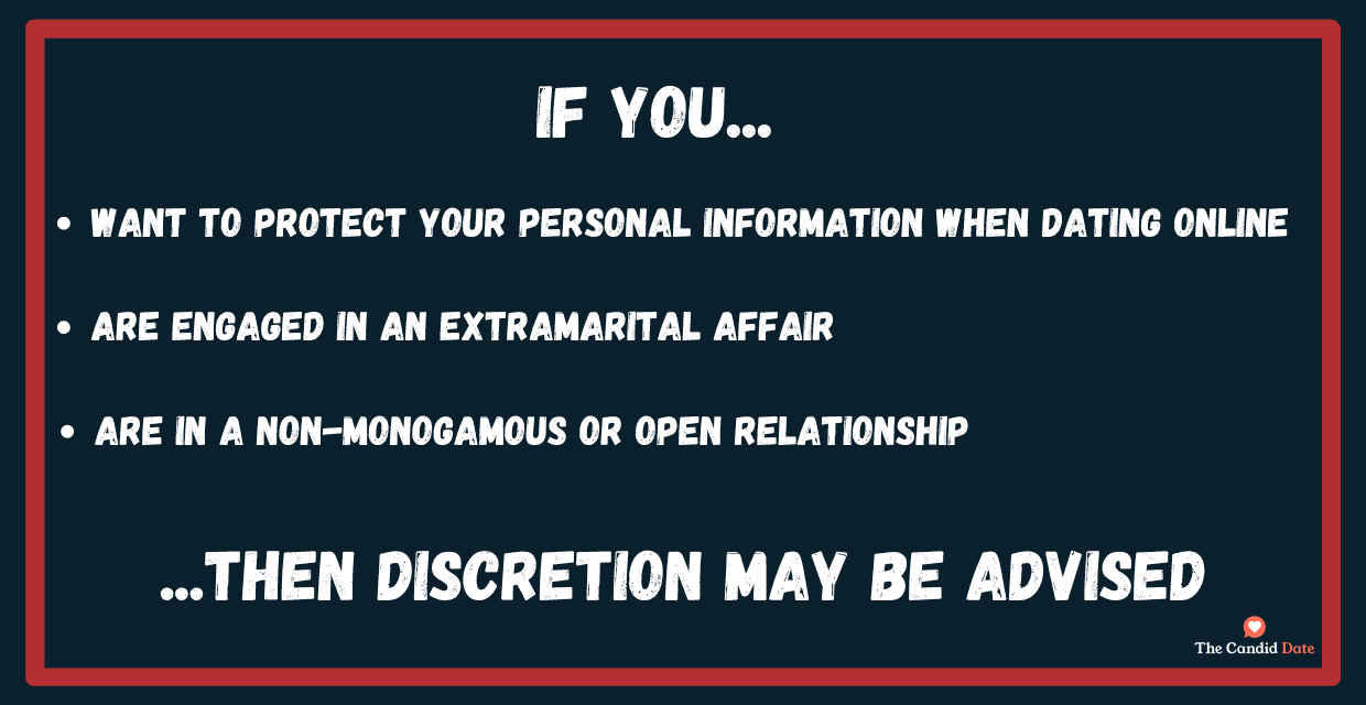 If you... then discretion may be advised
