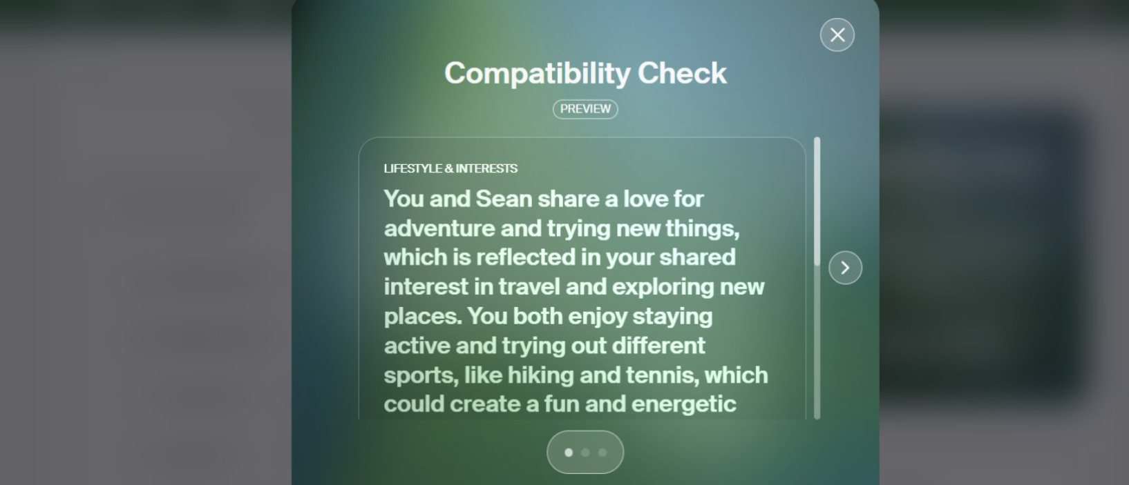 eharmony compatibility check information
