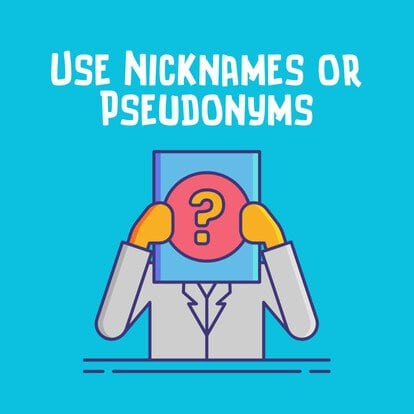 Pseudonyms illustration