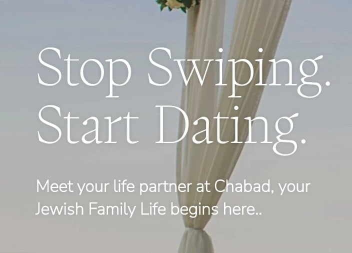 Screenshot of text from Met at Chabad website