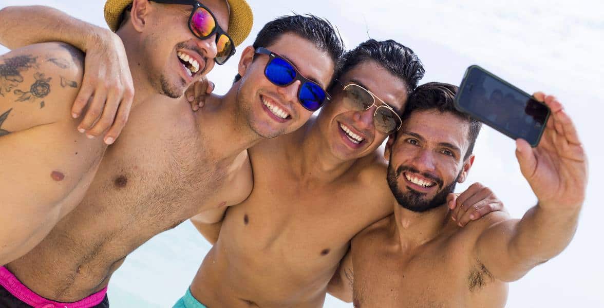 Photo of a group selfie