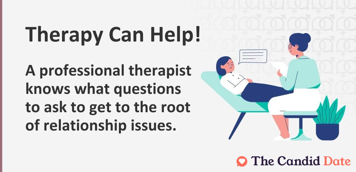 Couple talking to a therapist.