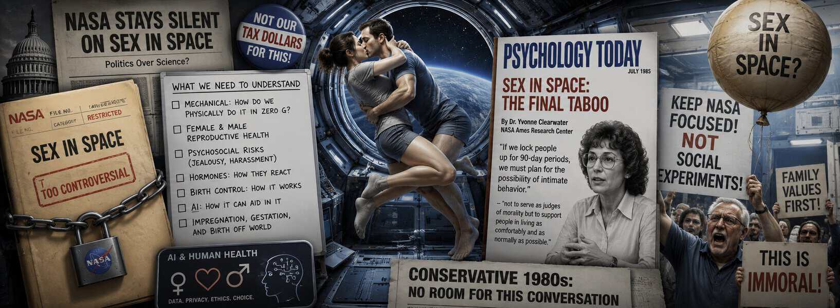 A collage of sex in space controversy