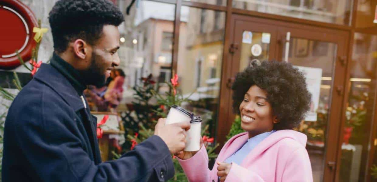 Couple on a coffee date