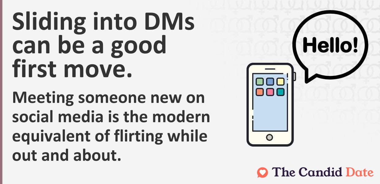 Sliding into DMs can be a good first move and the modern equivalent of flirting while out and about.
