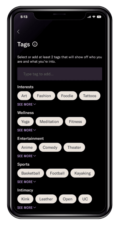 Screenshot of adding tags on your Archer account
