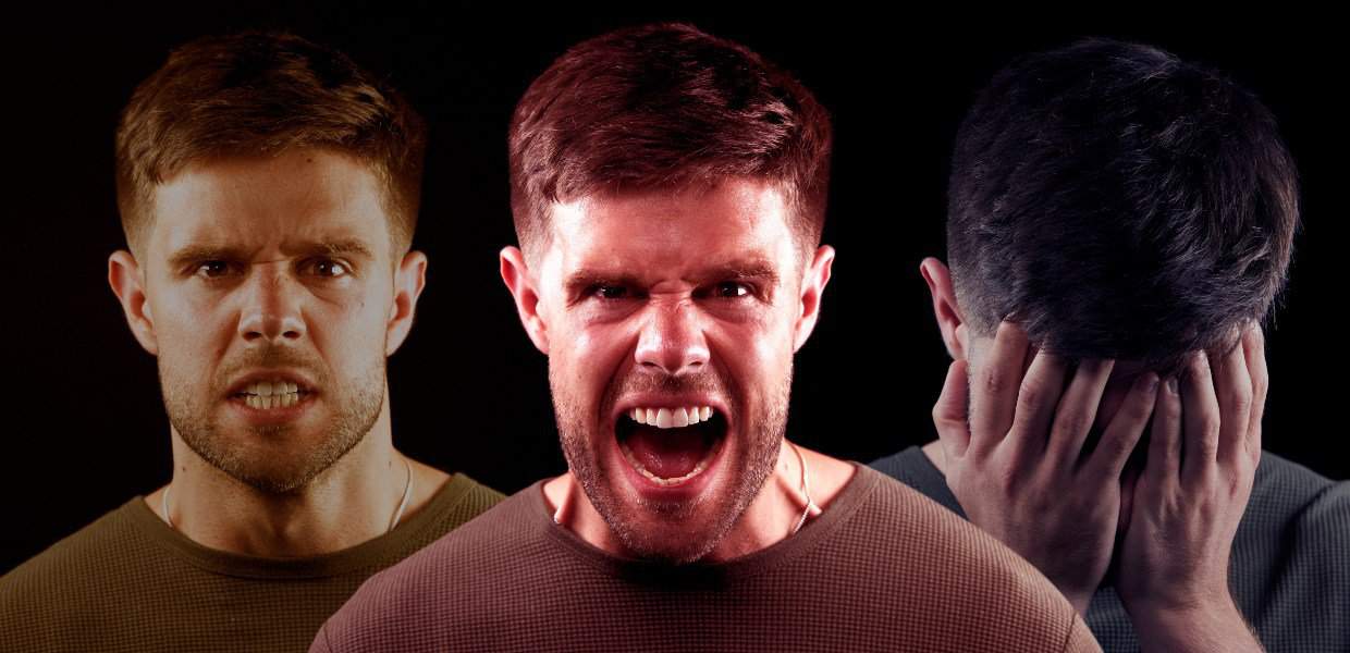 Photo of a man screaming