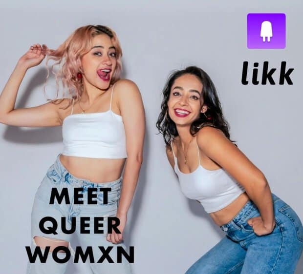 Likk app Meet Queer Womxn two womxn in white tank tops