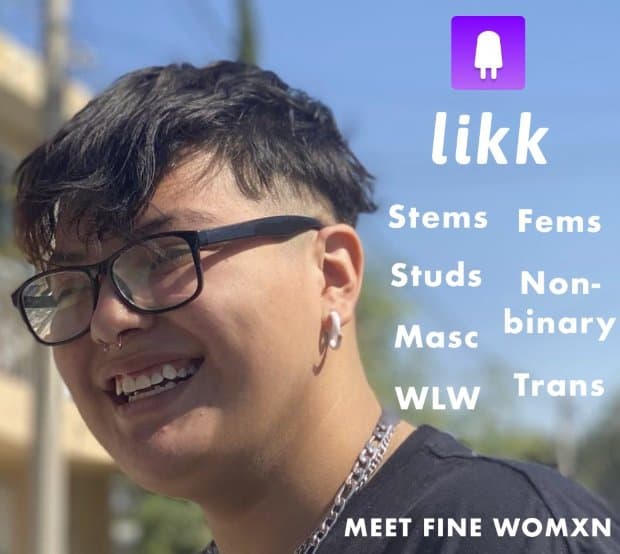 Likk app person smiling stems fems studs