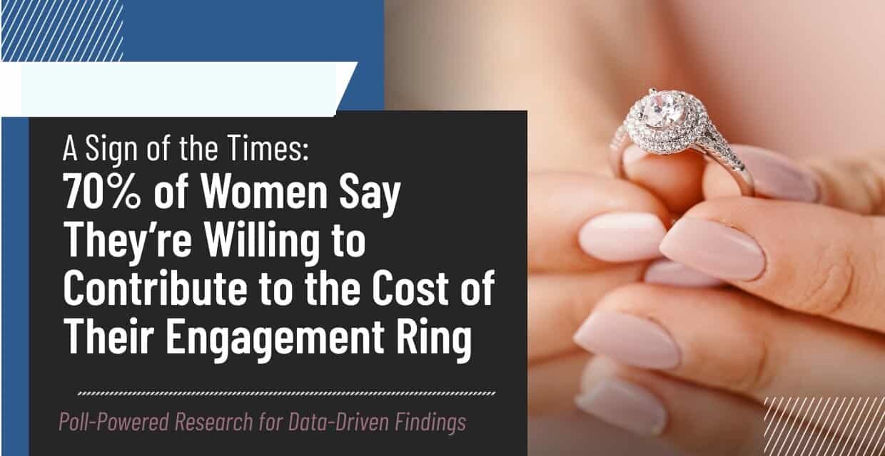 70% of Women Say They’d Help Pay for Their Engagement Ring
